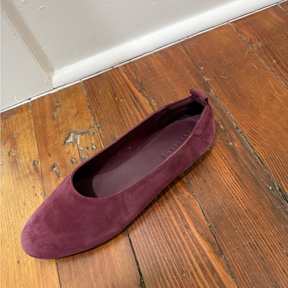 Everlane Day Glove Maroon Suede Flats - Picture 6 of 6